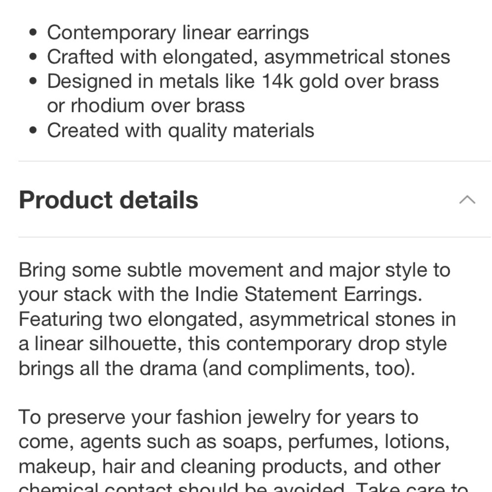 Kendra Scott Indie Statement Linear Drop Geo Earrings - Gold Sheen Obsidian NWT - Picture 3 of 4